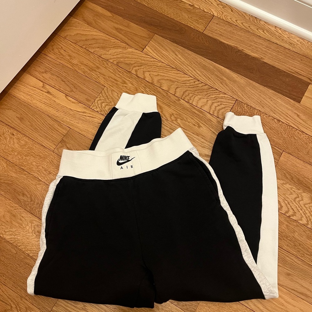 Nike Black and White Joggers